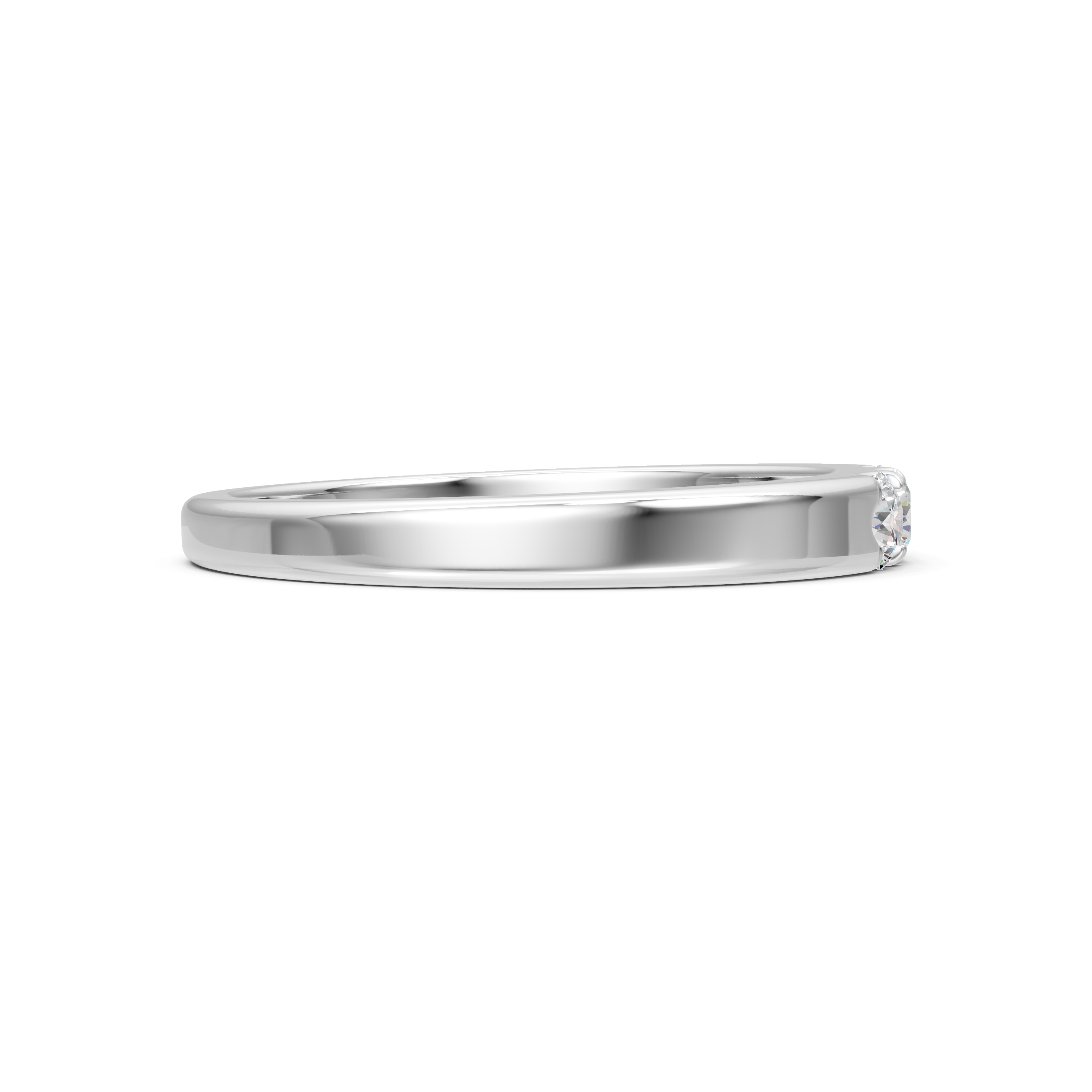 Classic Three-Stone moissanite Diamond Ring in 925 sterling Silver