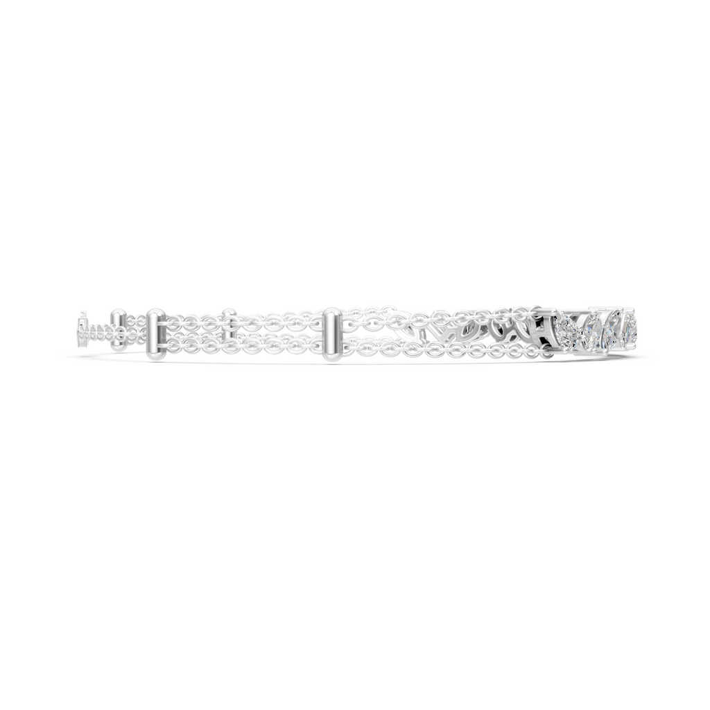 Multi-Cut Moissanite Tennis Bracelet: Mixed Shape Wedding Jewelry
