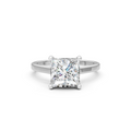 2ct Princess Cut Moissanite Engagement Ring