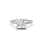 2ct Princess Cut Moissanite Engagement Ring