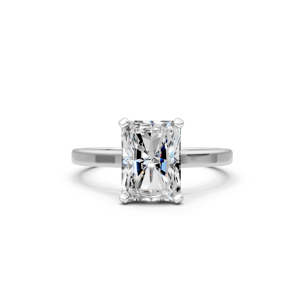 2ct Radiant Cut Moissanite Ring