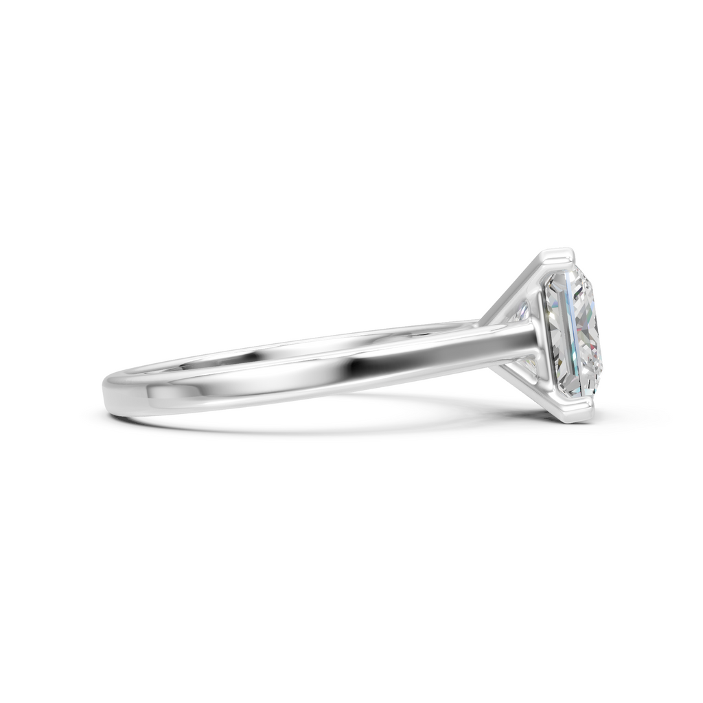 2ct Princess Cut Moissanite Engagement Ring