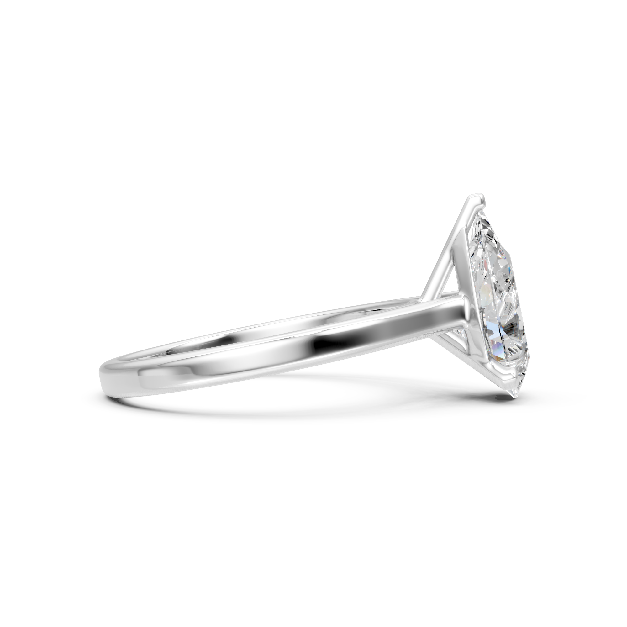 2ct Pear Cut Moissanite Engagement Ring