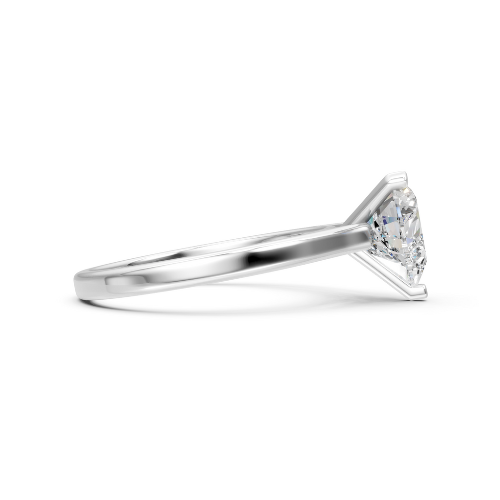 2CT Heart Moissanite Engagement Ring