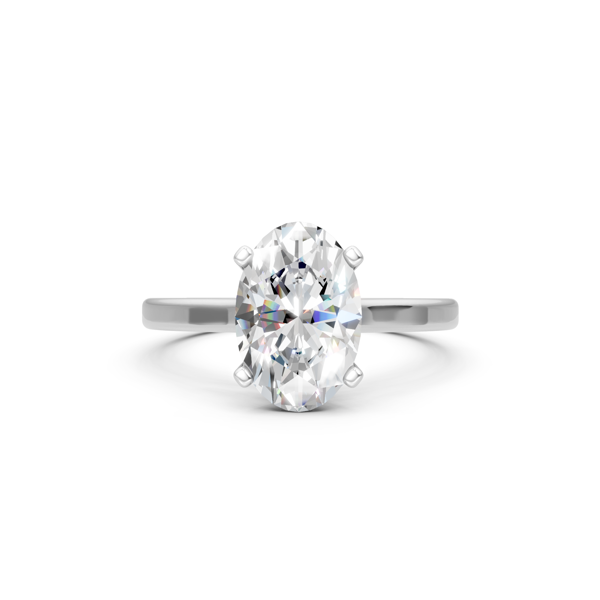 2ct Oval Moissanite Engagement Ring