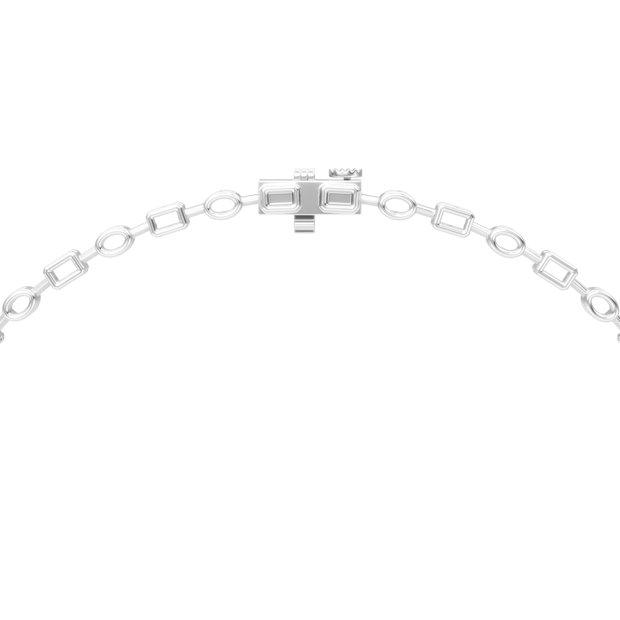 Moissanite Riviera Necklace | Art Deco Sterling Silver Bridal Jewelry