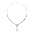 Moissanite Riviera Necklace | Art Deco Sterling Silver Bridal Jewelry
