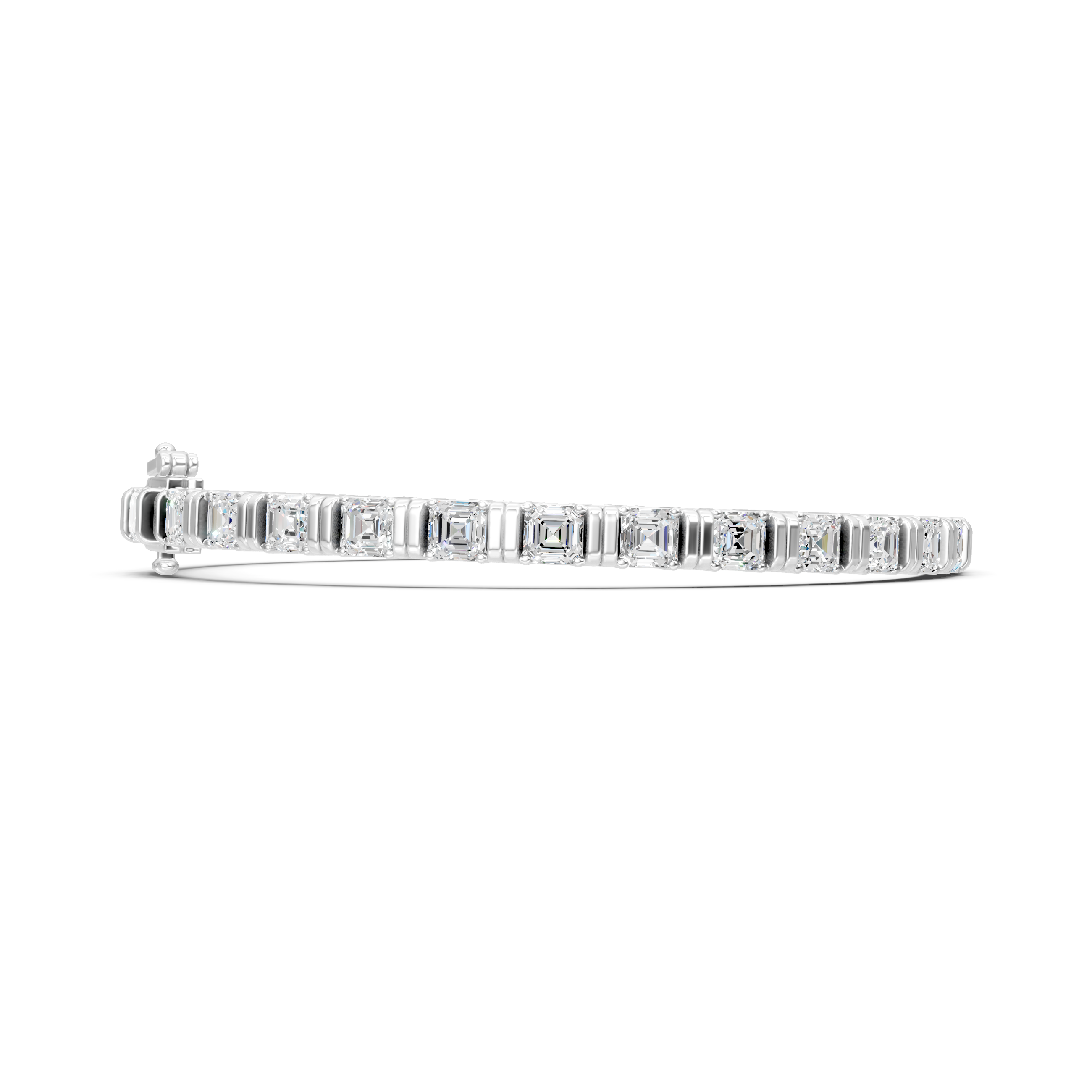 Asscher Cut Moissanite Tennis Bracelet: Bridal Wedding Jewelry