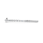 Moissanite Tennis Bracelet: 925 Sterling Silver, 2.40mm Round Cut
