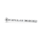 Emerald Cut Moissanite Tennis Bracelet, Prong Setting