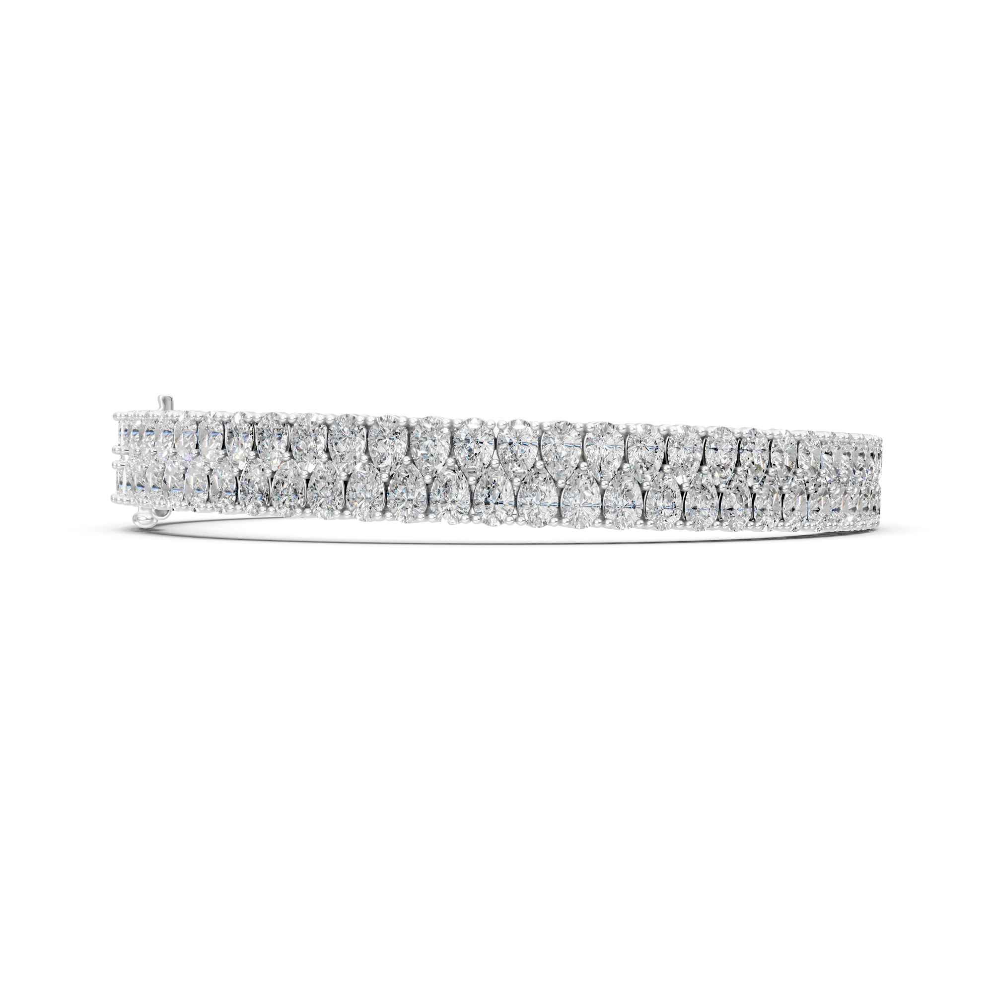 Pear Cut Moissanite Tennis Bracelet - Classic Prong Setting
