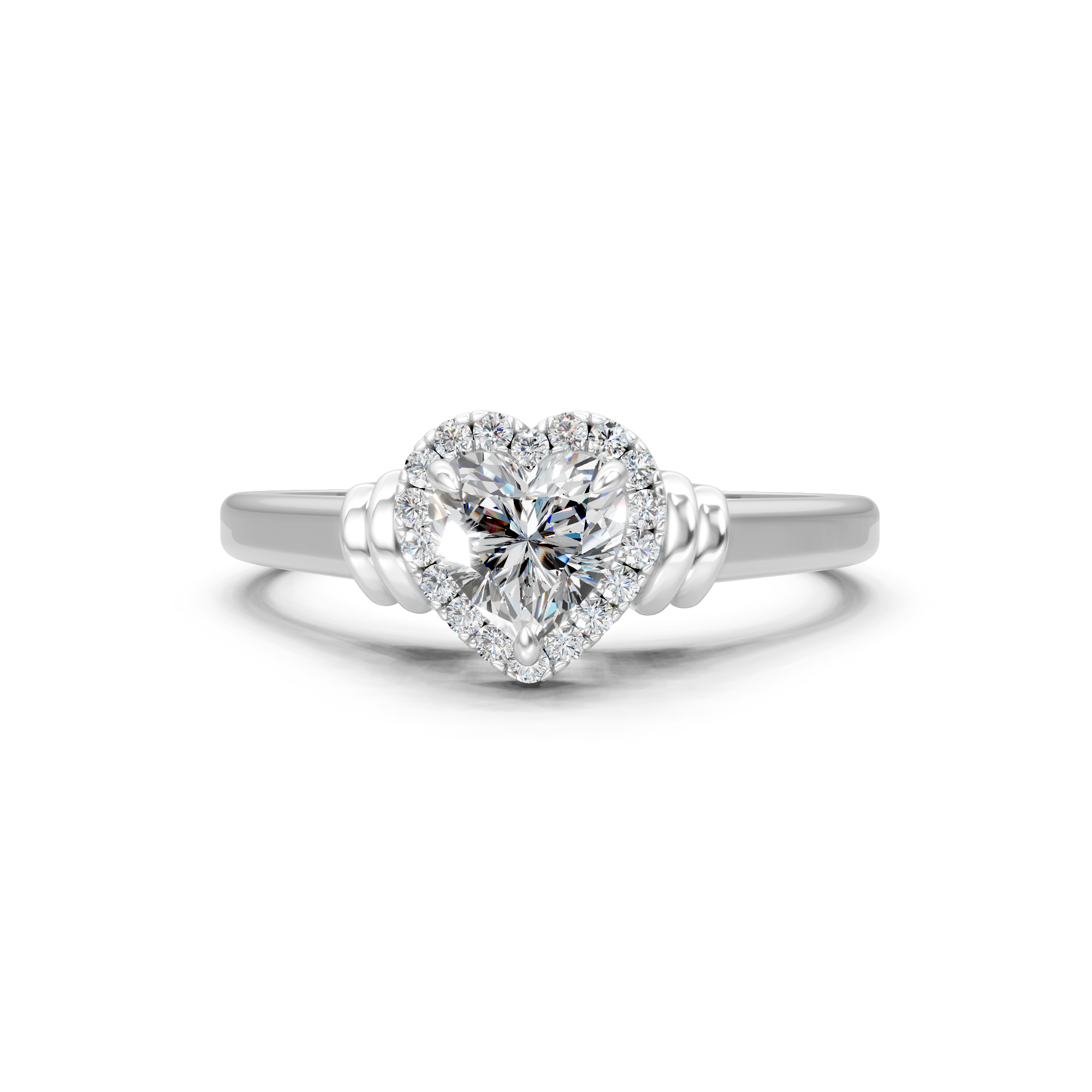 Heart Cut Moissanite Solitaire Ring: S925 Silver Engagement Wedding Ring