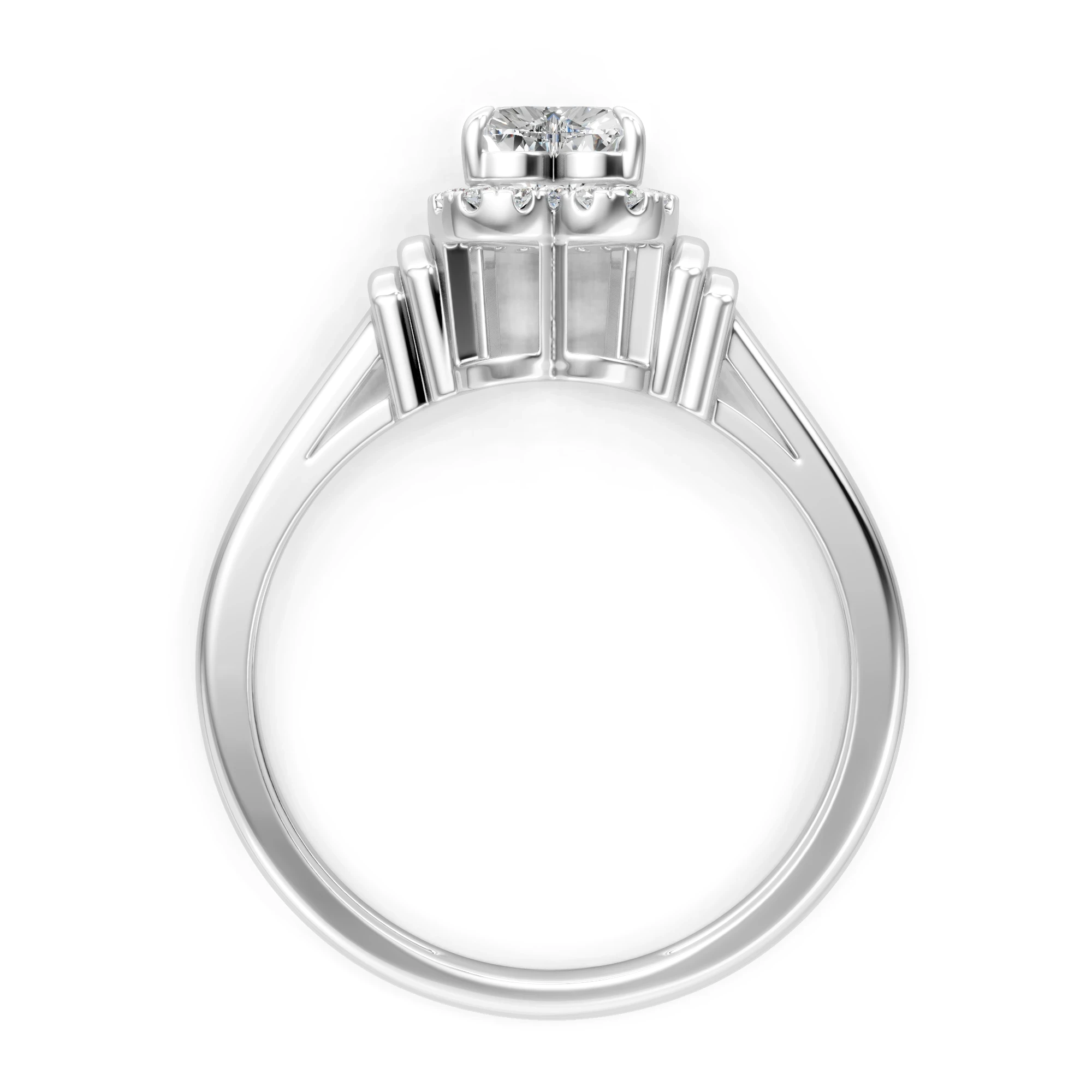 Heart Cut Moissanite Solitaire Ring: S925 Silver Engagement Wedding Ring