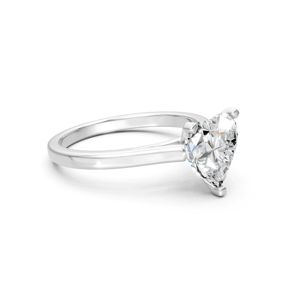 2CT Heart Moissanite Engagement Ring