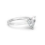 2CT Heart Moissanite Engagement Ring