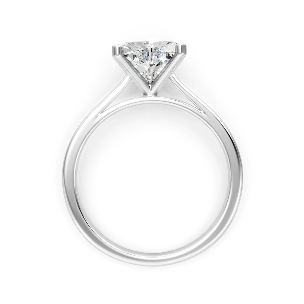 2CT Heart Moissanite Engagement Ring