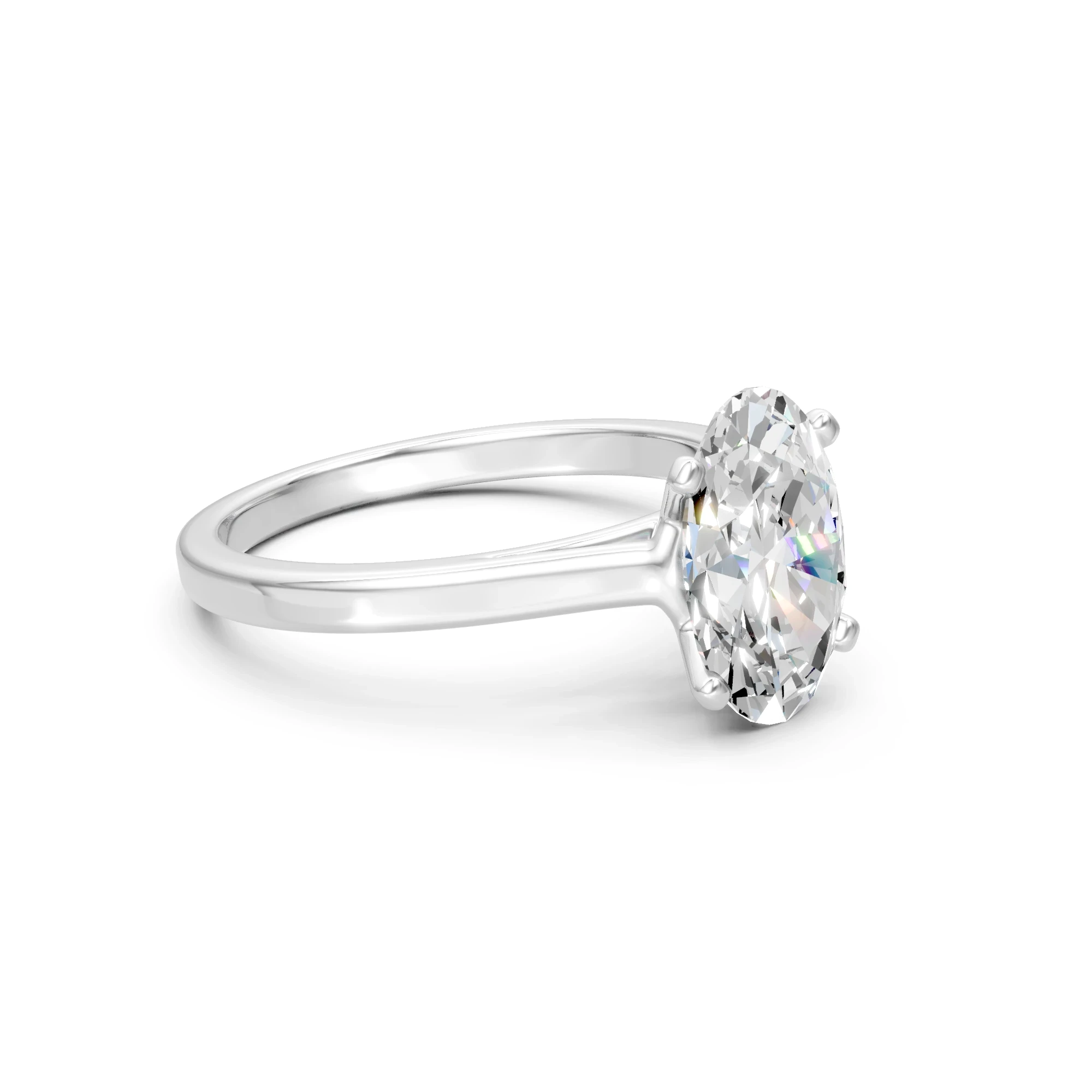 2ct Oval Moissanite Engagement Ring
