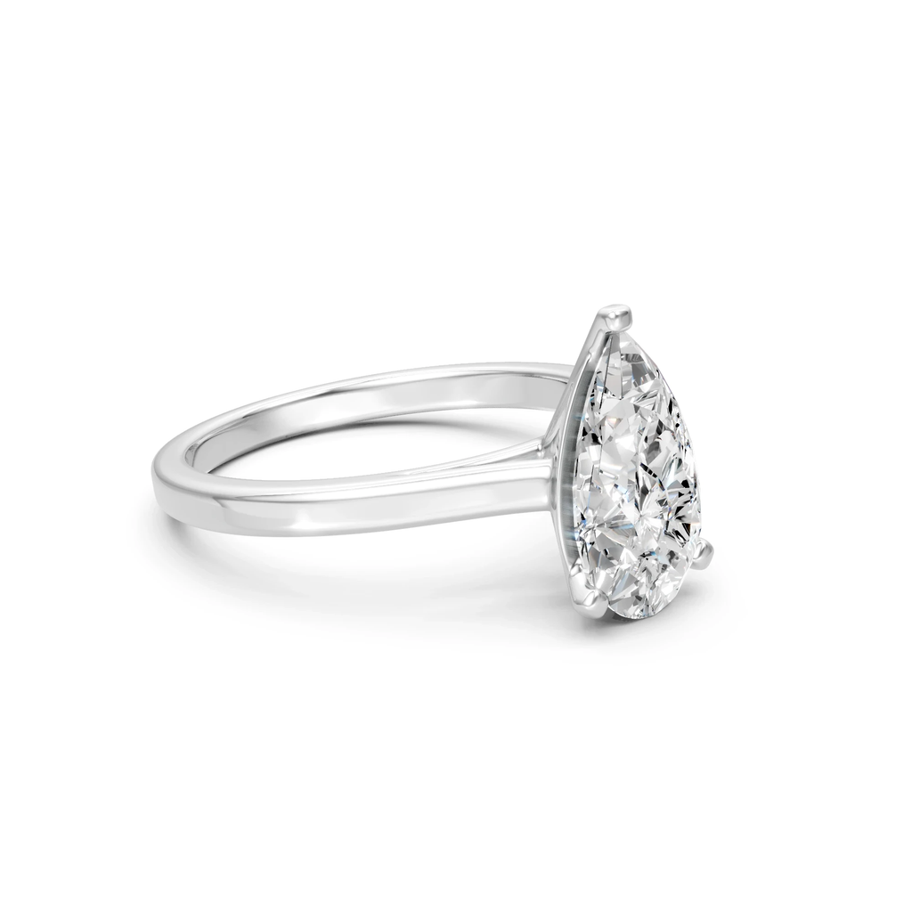 2ct Pear Cut Moissanite Engagement Ring
