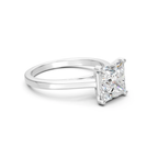 2ct Princess Cut Moissanite Engagement Ring