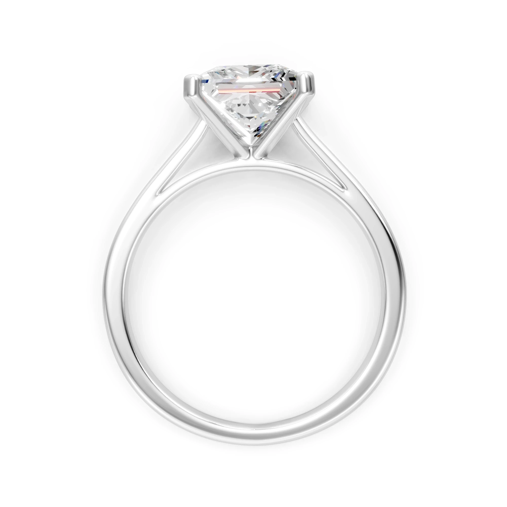 2ct Princess Cut Moissanite Engagement Ring