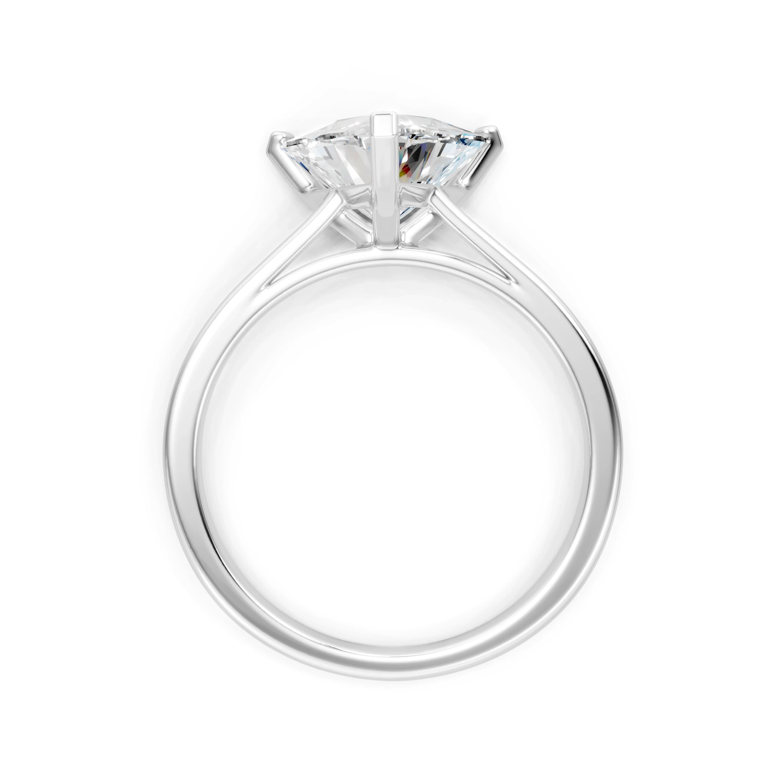 2ct Trillion Moissanite Engagement Ring