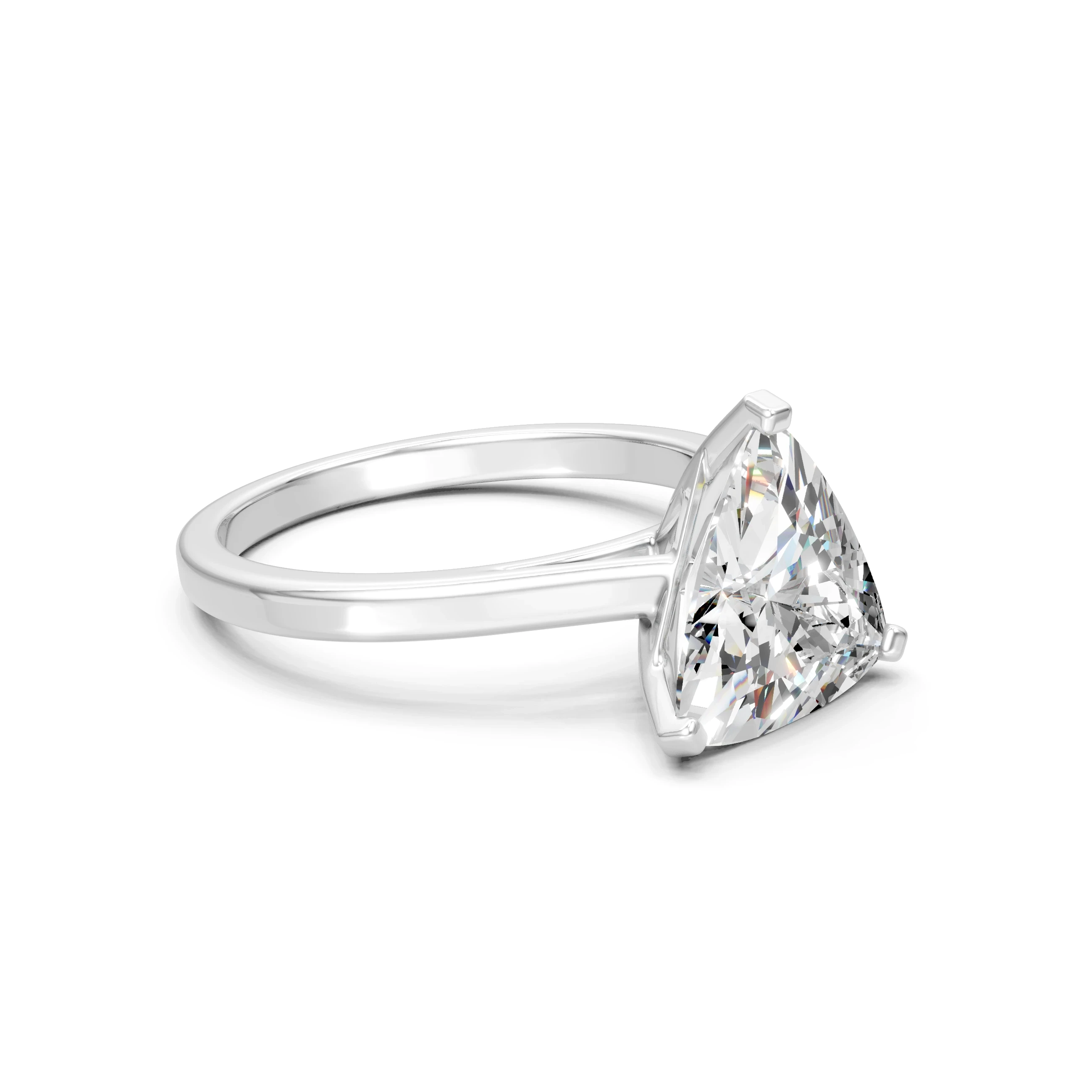 2ct Trillion Moissanite Engagement Ring
