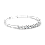 Multi-Cut Moissanite Tennis Bracelet: Mixed Shape Wedding Jewelry