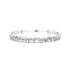 Multi-Cut Moissanite Tennis Bracelet: Mixed Shape Wedding Jewelry