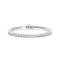 Moissanite Tennis Bracelet: 925 Sterling Silver, 2.40mm Round Cut