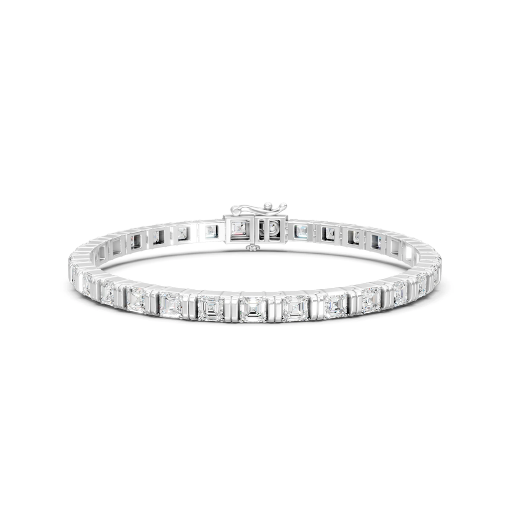 Asscher Cut Moissanite Tennis Bracelet: Bridal Wedding Jewelry