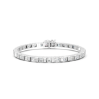 Asscher Cut Moissanite Tennis Bracelet: Bridal Wedding Jewelry