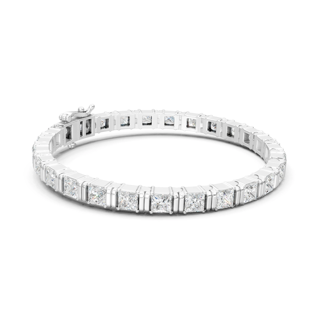 Princess Cut Moissanite Tennis Bracelet: Engagement Wedding Jewelry