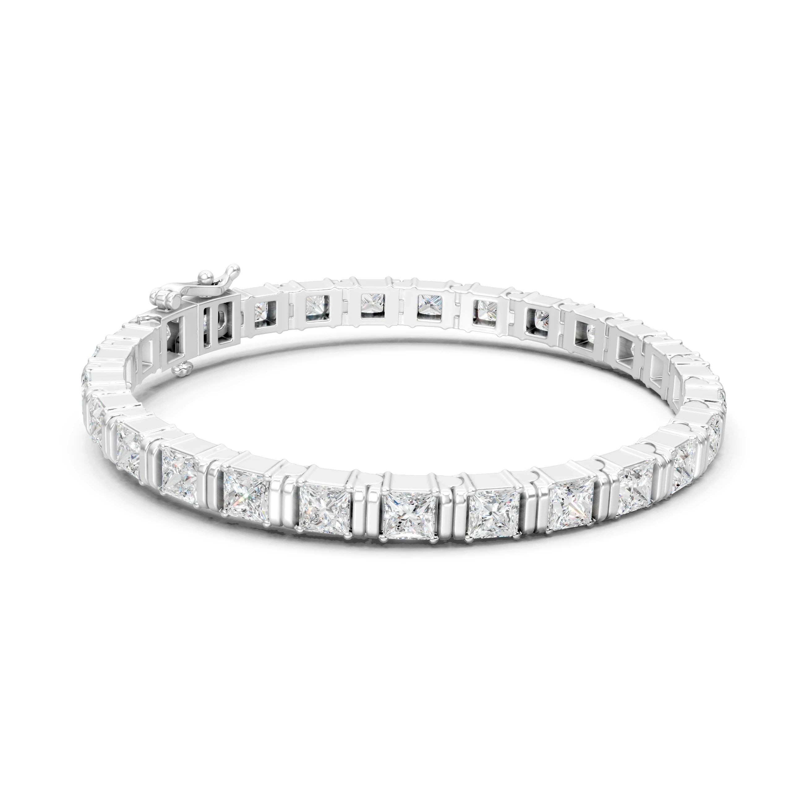 Princess Cut Moissanite Tennis Bracelet: Engagement Wedding Jewelry