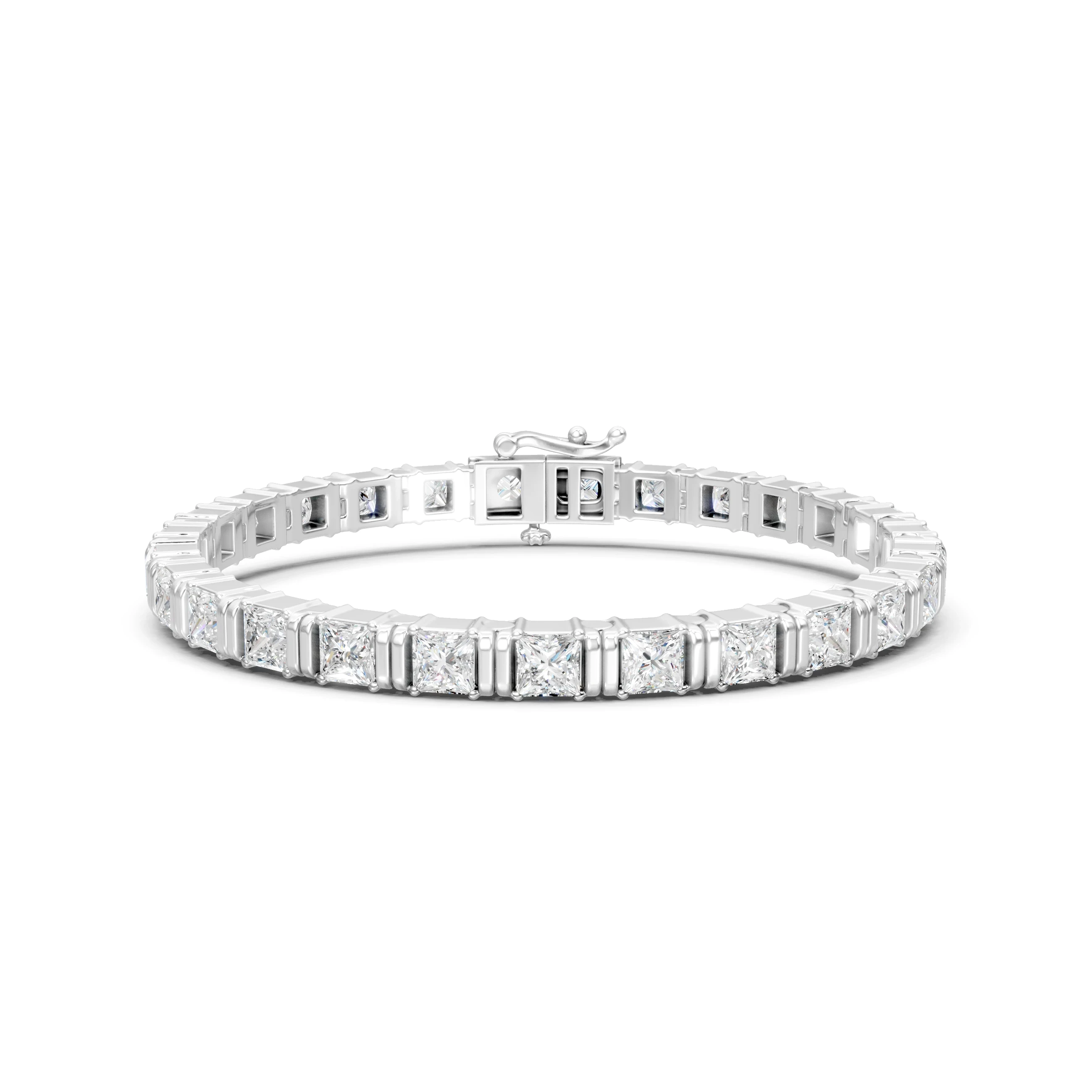 Princess Cut Moissanite Tennis Bracelet: Engagement Wedding Jewelry