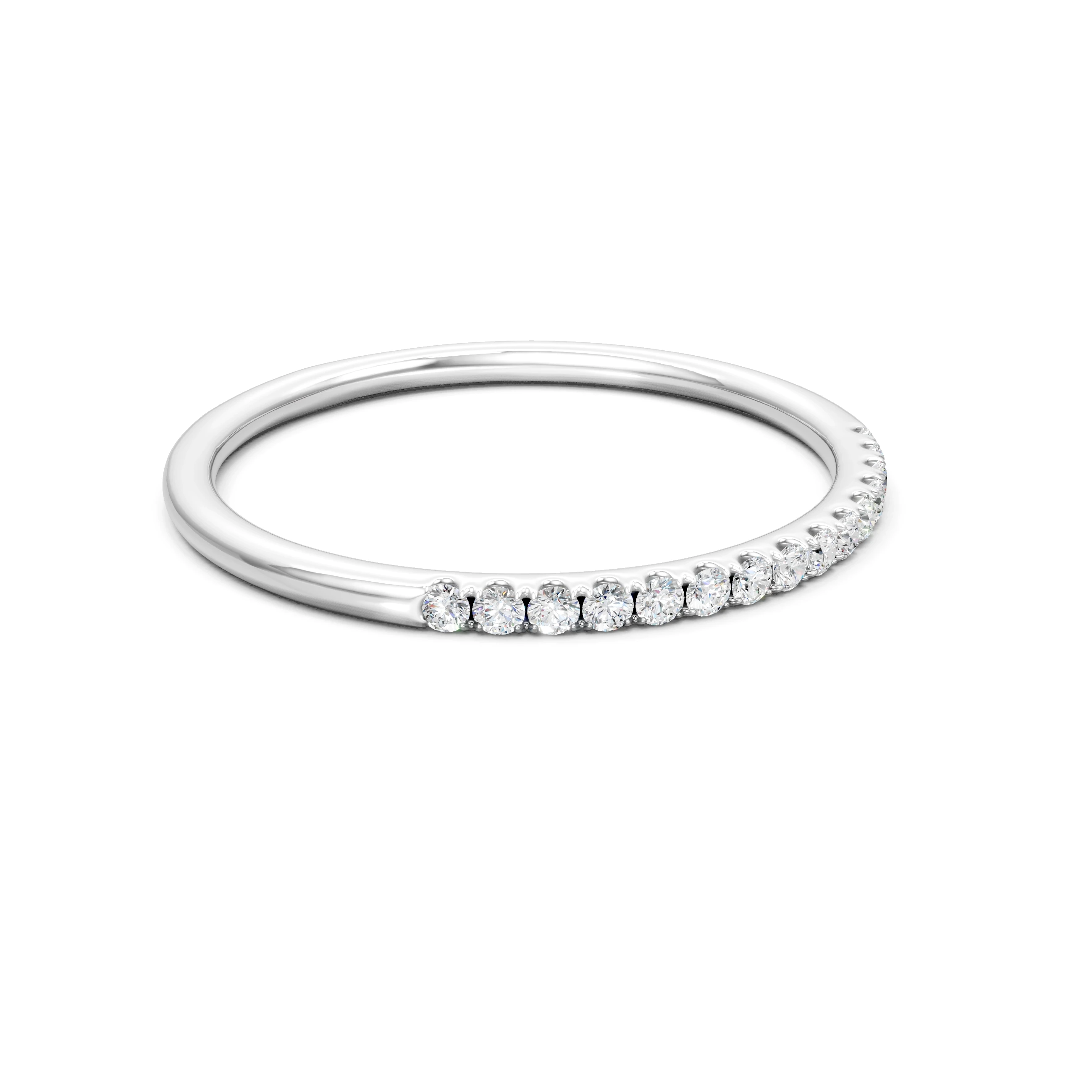 Round Moissanite Eternity Band