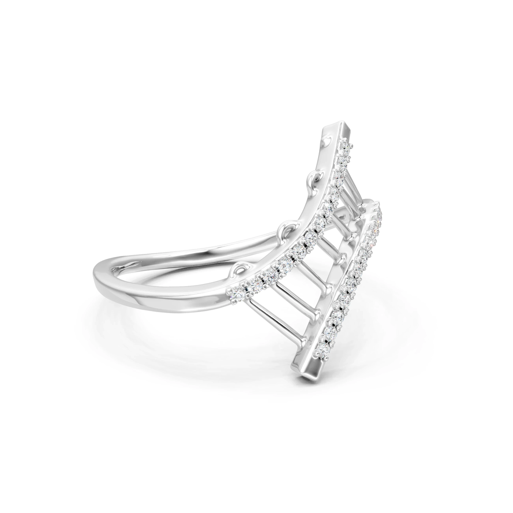 S925 Silver Moissanite Engagement Ring, Gift for Her